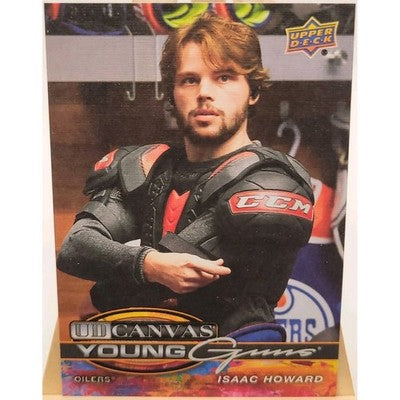 2025-26 Upper Deck Series 2 Isaac Howard UD Canvas Young Guns trading card, front
