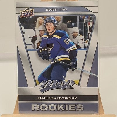2025 Upper Deck MVP Rookies Dalibor Dvorsky trading card, front