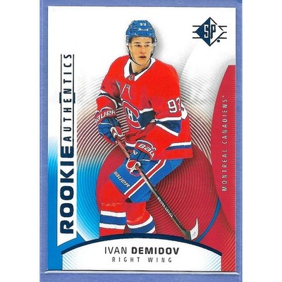 2025 Upper Deck SP Rookie Authentics Ivan Demidov Blue trading card, front