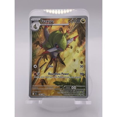 2025 Pokemon Black Bolt Fraxure Holo trading card, front