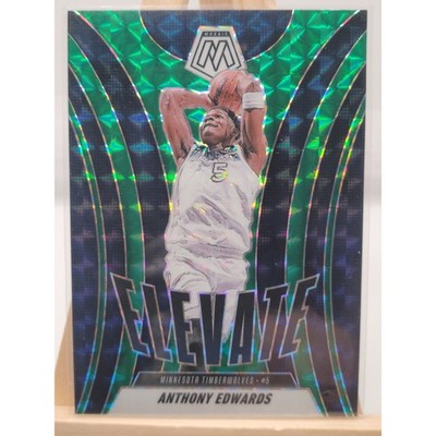 2024 Panini Mosaic Elevate Anthony Edwards Green trading card, front