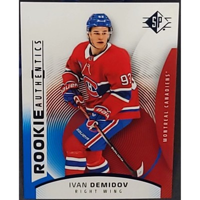 2025 Upper Deck SP Hockey Rookie Authentics Ivan Demidov Blue trading card, front