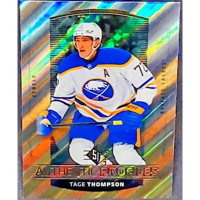 2025-26 Upper Deck Tage Thompson Gold Patterned Foilboard trading card, front