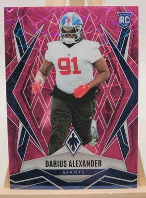 2025 Panini Phoenix Darius Alexander Pink trading card, front