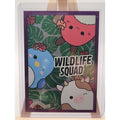 2024 Panini Squishmallows Squish Squad Wildlife Squad (Mirren, Bebe, Ronnie) trading card, front