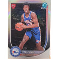 2025-26 Bowman VJ Edgecombe Chrome red rookie redemption trading card, front