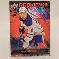 2025 Upper Deck Series 1 Rookie Class Noah Ostlund Red trading card, front