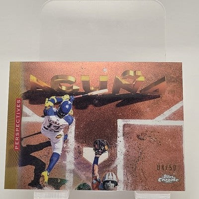 2026 Topps Chrome Perspectives Ronald Acuña Jr. Gold trading card, front
