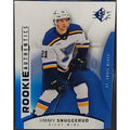 2025-26 Upper Deck SP Jimmy Snuggerud Blue trading card, front
