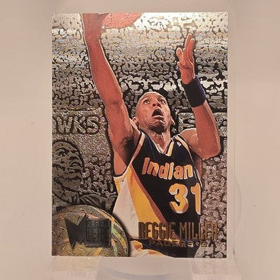 1995 Fleer Metal Reggie Miller #45 Silver Spotlight Indiana Pacers trading card