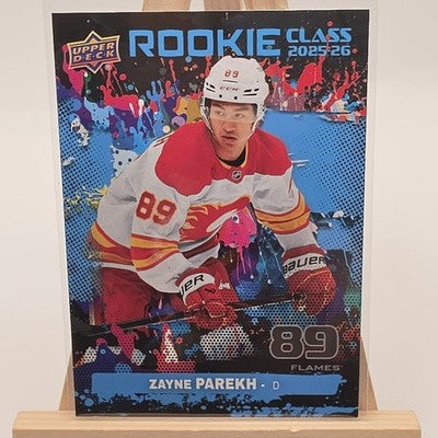 2025 Upper Deck Series 1 Rookie Class Zayne Parekh trading card, front