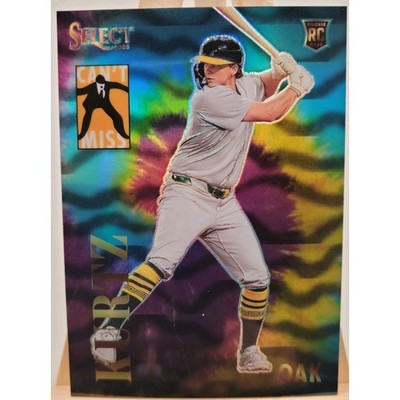 2025 Panini Select Nick Kurtz Tie Dye trading card, front