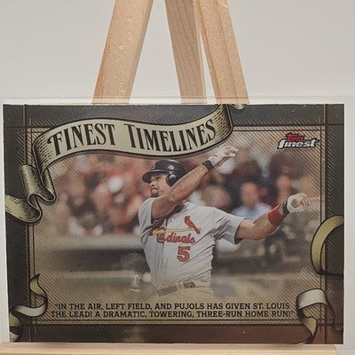 2026 Topps Finest Albert Pujols trading card, front