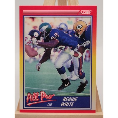 1990 Score Reggie White trading card, front