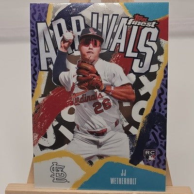 2026 Topps Finest Arrivals JJ Wetherholt trading card, front
