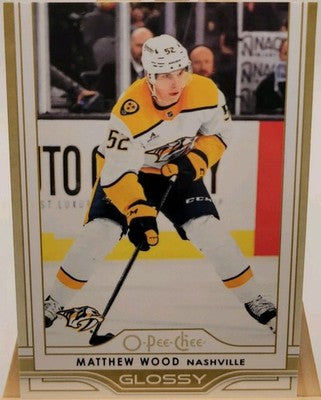 2025-26 Upper Deck Matthew Wood Glossy trading card, front