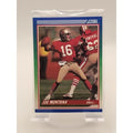 1990 Score Joe Montana trading card, front