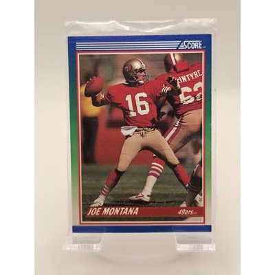 1990 Score Joe Montana trading card, front