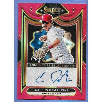 2025 Panini Select Carson DeMartini Red Prizm trading card, front