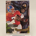 1997 Skybox Marvel Metal Universe John Elway trading card, front