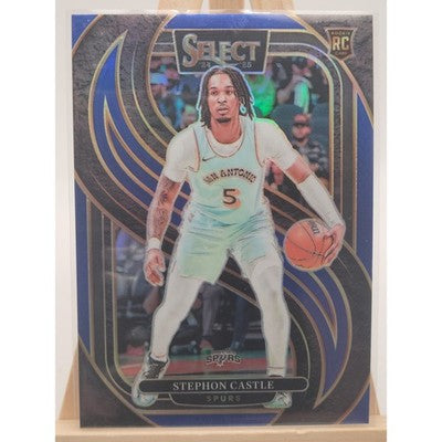 2024 Panini Select Basketball Premier Level Stephon Castle Prizm trading card, front